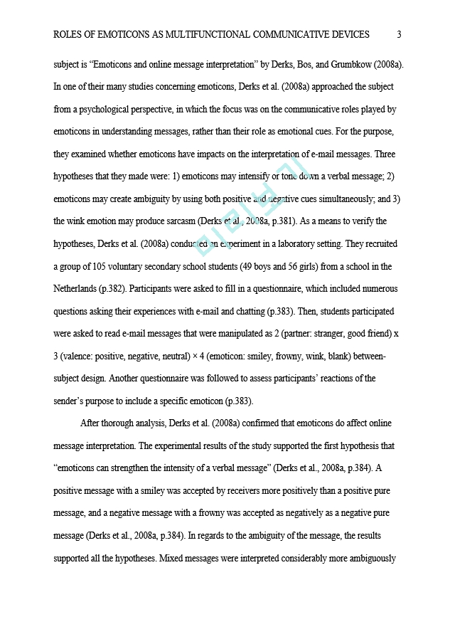 The Roles of Emoticons as Multifunctional Communicative Devices   (3 )